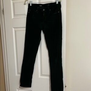 AG Adriano Goldschmied Dark Green Cigarette Leg Pants